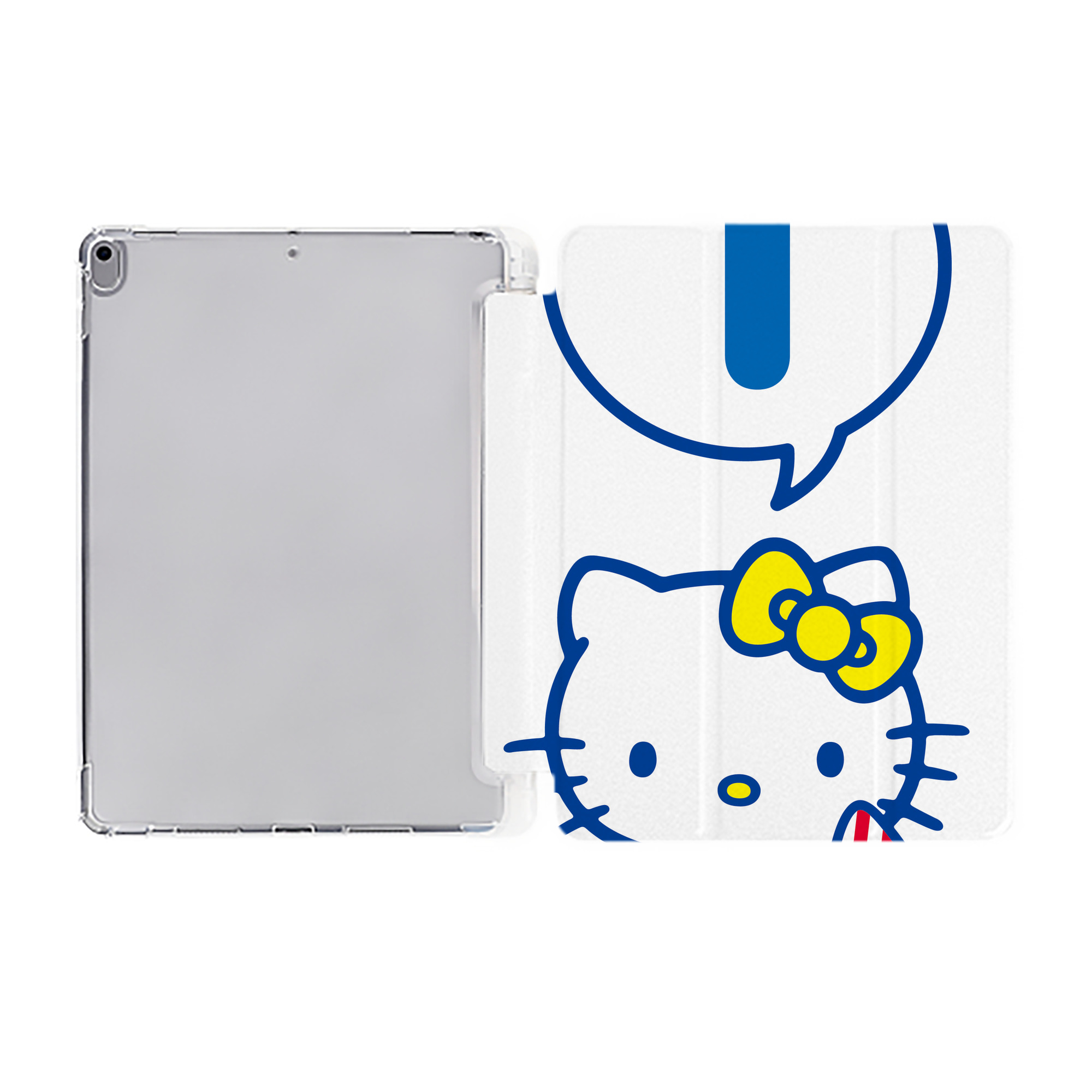 （画像用） Hello Kitty ハローキティ IPad ケース ペン収納付き 三つ折りスタンド PUレザー×シリコン 対応機種9.5/10.5/10.9インチ